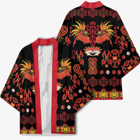 Papua Batik Motif Kimono Papua Spirit Black Version LT05 - Polynesian Pride