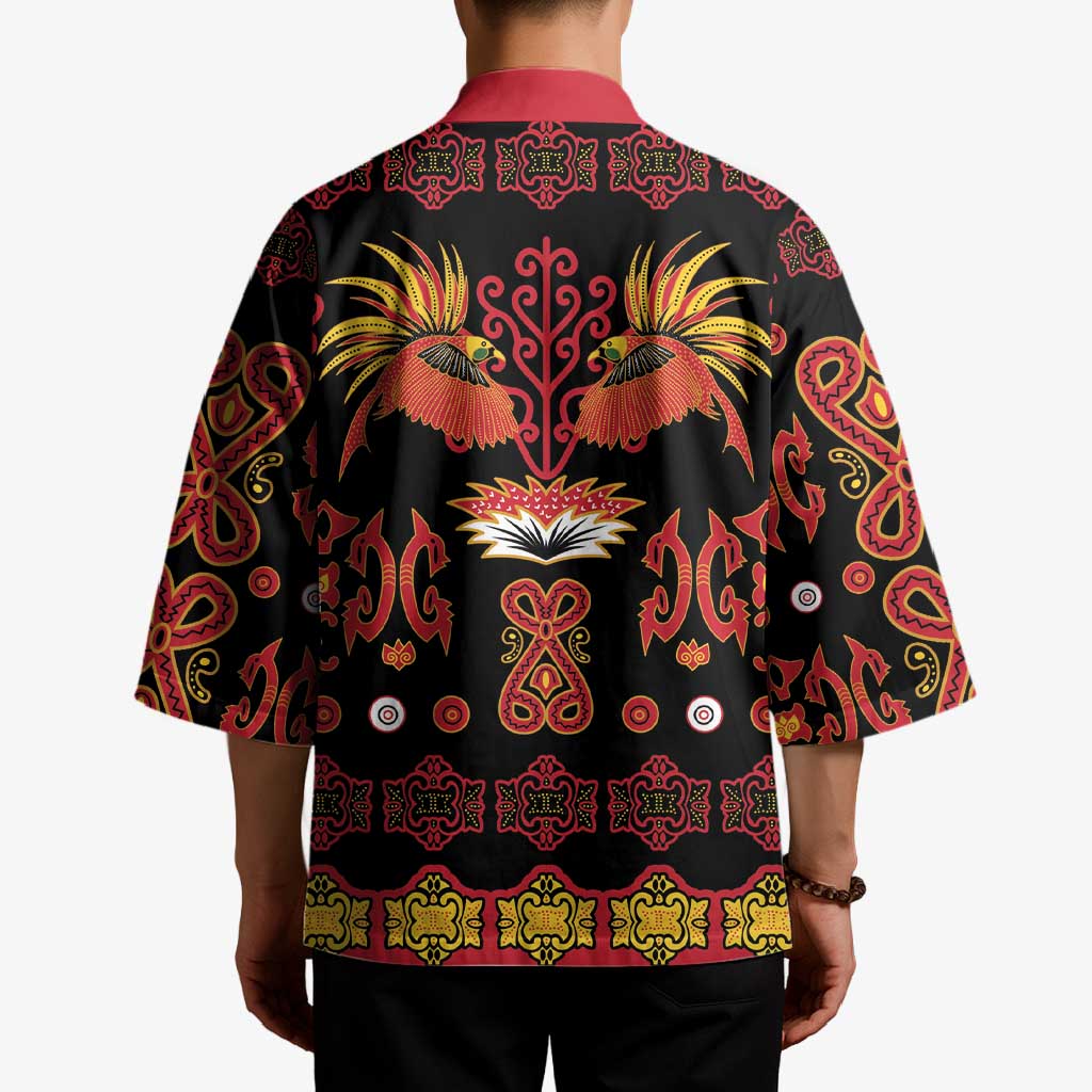 Papua Batik Motif Kimono Papua Spirit Black Version LT05 - Polynesian Pride