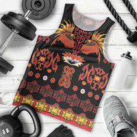 Papua Batik Motif Men Tank Top Papua Spirit Black Version LT05 - Polynesian Pride