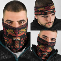 Papua Batik Motif Neck Gaiter Papua Spirit Black Version LT05 - Polynesian Pride