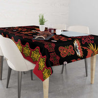 Papua Batik Motif Tablecloth Papua Spirit Black Version LT05 - Polynesian Pride