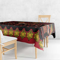 Papua Batik Motif Tablecloth Papua Spirit Black Version LT05 - Polynesian Pride