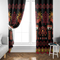 Papua Batik Motif Window Curtain Papua Spirit Black Version LT05 - Polynesian Pride