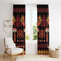 Papua Batik Motif Window Curtain Papua Spirit Black Version LT05 - Polynesian Pride