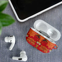 Papua Batik Motif AirPods Case Papua Spirit Red Version LT05 - Polynesian Pride
