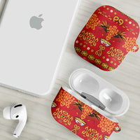 Papua Batik Motif AirPods Case Papua Spirit Red Version LT05 - Polynesian Pride