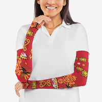 Papua Batik Motif Arm Sleeves Papua Spirit Red Version LT05 - Polynesian Pride