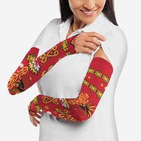 Papua Batik Motif Arm Sleeves Papua Spirit Red Version LT05 - Polynesian Pride