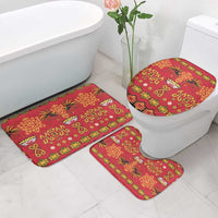 Papua Batik Motif Bathroom Set Papua Spirit Red Version LT05 - Polynesian Pride