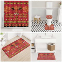 Papua Batik Motif Bathroom Set Papua Spirit Red Version LT05 - Polynesian Pride