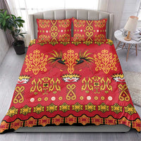 Papua Batik Motif Bedding Set Papua Spirit Red Version LT05 - Polynesian Pride
