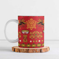 Papua Batik Motif Ceramic Mug Papua Spirit Red Version LT05 Red - Polynesian Pride