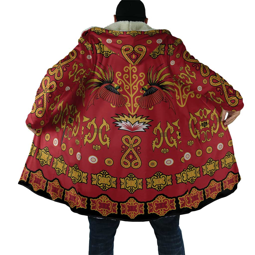 Papua Batik Motif Cloak Papua Spirit Red Version LT05 - Polynesian Pride