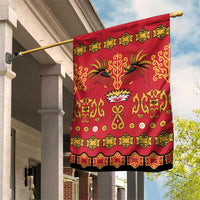Papua Batik Motif Garden Flag Papua Spirit Red Version LT05 House Flag Red - Polynesian Pride