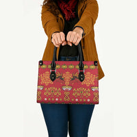Papua Batik Motif Leather Bag Papua Spirit Red Version LT05 - Polynesian Pride