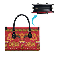 Papua Batik Motif Leather Bag Papua Spirit Red Version LT05 - Polynesian Pride