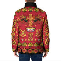 Papua Batik Motif Padded Jacket Papua Spirit Red Version LT05 - Polynesian Pride
