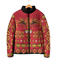 Papua Batik Motif Padded Jacket Papua Spirit Red Version LT05 - Polynesian Pride
