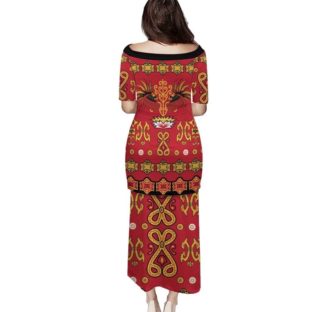 Papua Batik Motif Puletasi Papua Spirit Red Version LT05 - Polynesian Pride