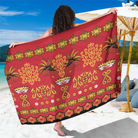 Papua Batik Motif Sarong Papua Spirit Red Version LT05 One Size 44 x 66 inches Red - Polynesian Pride