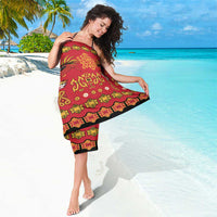 Papua Batik Motif Sarong Papua Spirit Red Version LT05 - Polynesian Pride