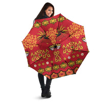 Papua Batik Motif Umbrella Papua Spirit Red Version LT05 - Polynesian Pride