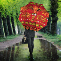Papua Batik Motif Umbrella Papua Spirit Red Version LT05 - Polynesian Pride