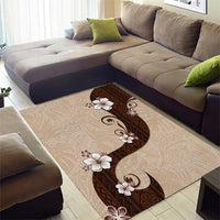 Polynesia Hibiscus Area Rug Cameo Curve Motif LT05 - Polynesian Pride