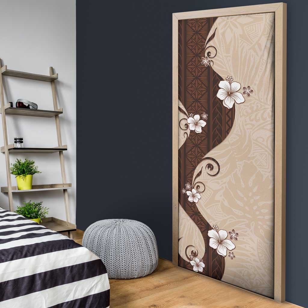 Polynesia Hibiscus Door Cover Cameo Curve Motif LT05 - Polynesian Pride