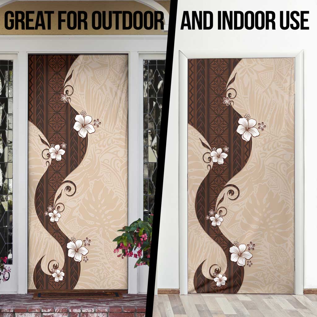Polynesia Hibiscus Door Cover Cameo Curve Motif LT05 - Polynesian Pride