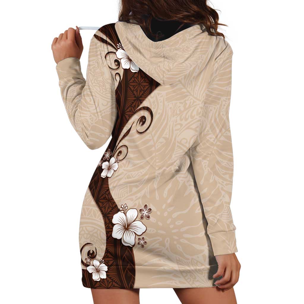 Polynesia Hibiscus Hoodie Dress Cameo Curve Motif LT05 - Polynesian Pride
