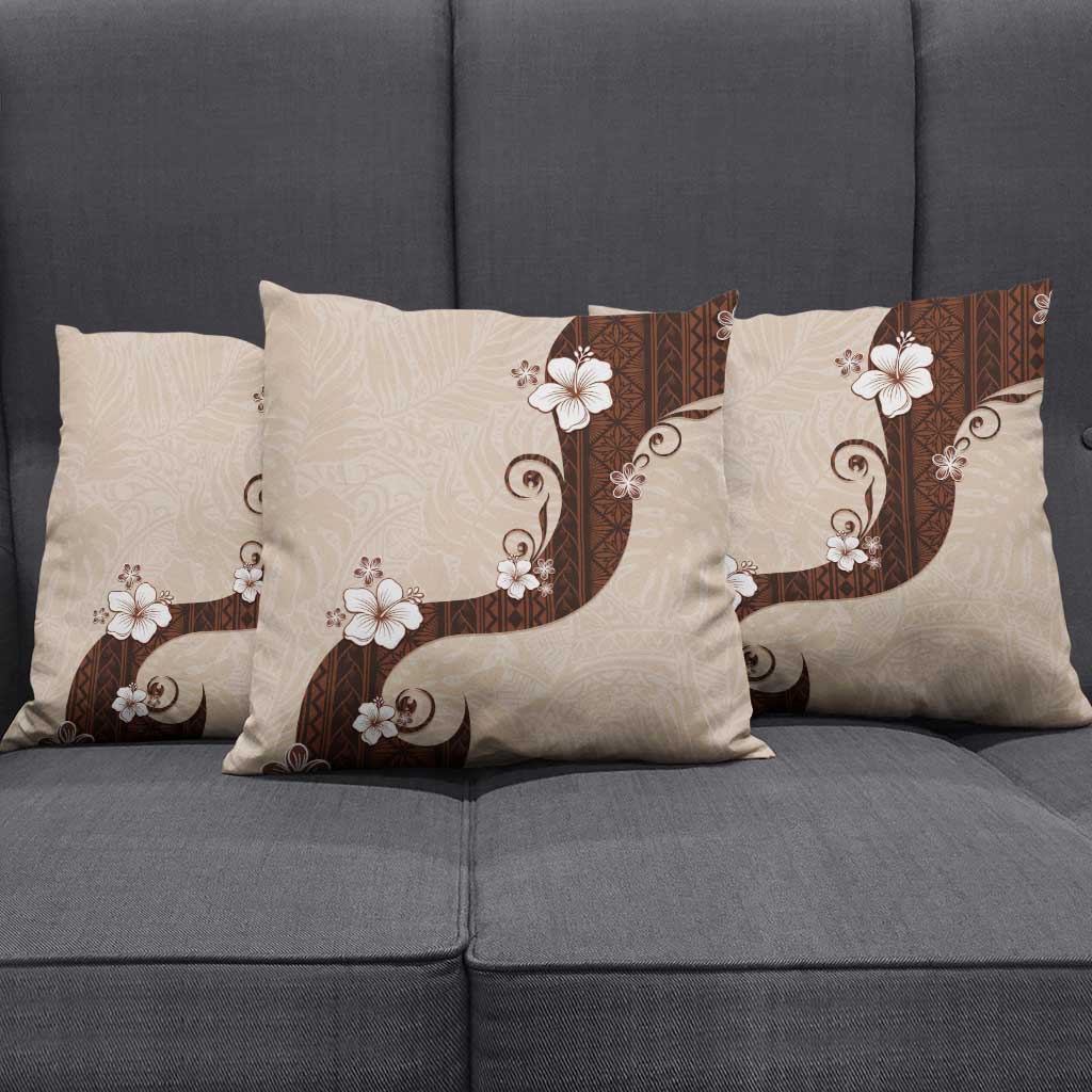 Polynesia Hibiscus Pillow Cover Cameo Curve Motif LT05 - Polynesian Pride