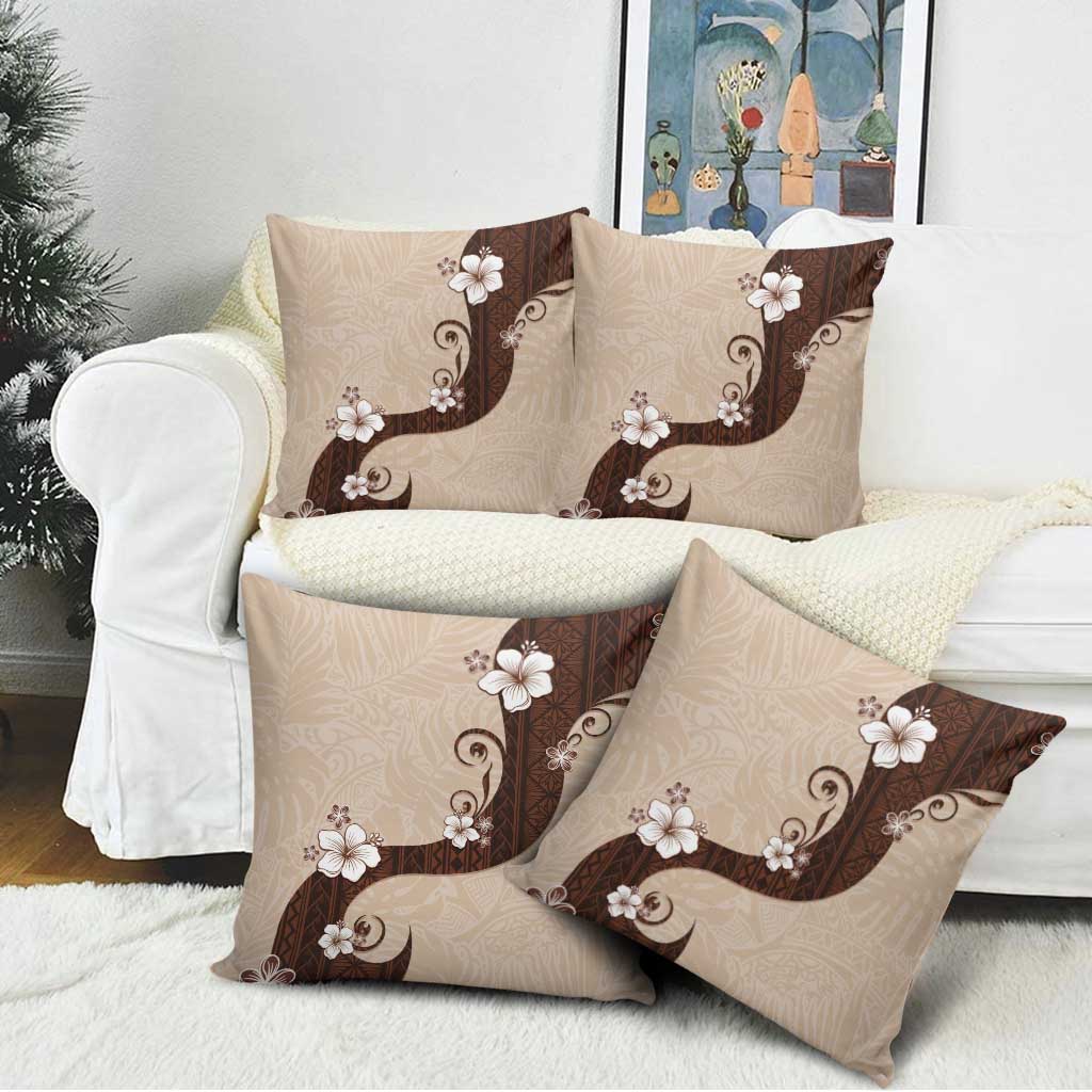 Polynesia Hibiscus Pillow Cover Cameo Curve Motif LT05 - Polynesian Pride