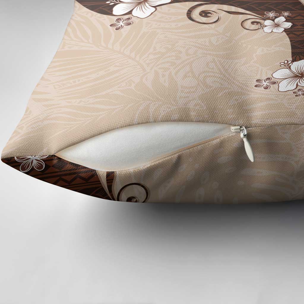 Polynesia Hibiscus Pillow Cover Cameo Curve Motif LT05 - Polynesian Pride