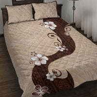 Polynesia Hibiscus Quilt Bed Set Cameo Curve Motif LT05 Beige - Polynesian Pride
