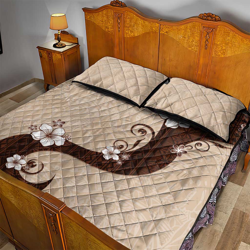 Polynesia Hibiscus Quilt Bed Set Cameo Curve Motif LT05 - Polynesian Pride