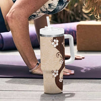 Polynesia Hibiscus Tumbler With Handle Cameo Curve Motif LT05 - Polynesian Pride