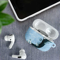Polynesia Hibiscus AirPods Case Sky Blue Curve Motif LT05 - Polynesian Pride