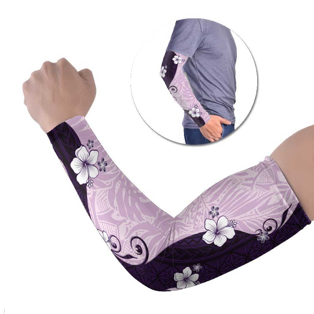 Polynesia Hibiscus Arm Sleeves Thistle Curve Motif LT05 Set of 2 Purple - Polynesian Pride