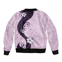 Polynesia Hibiscus Bomber Jacket Thistle Curve Motif LT05 - Polynesian Pride