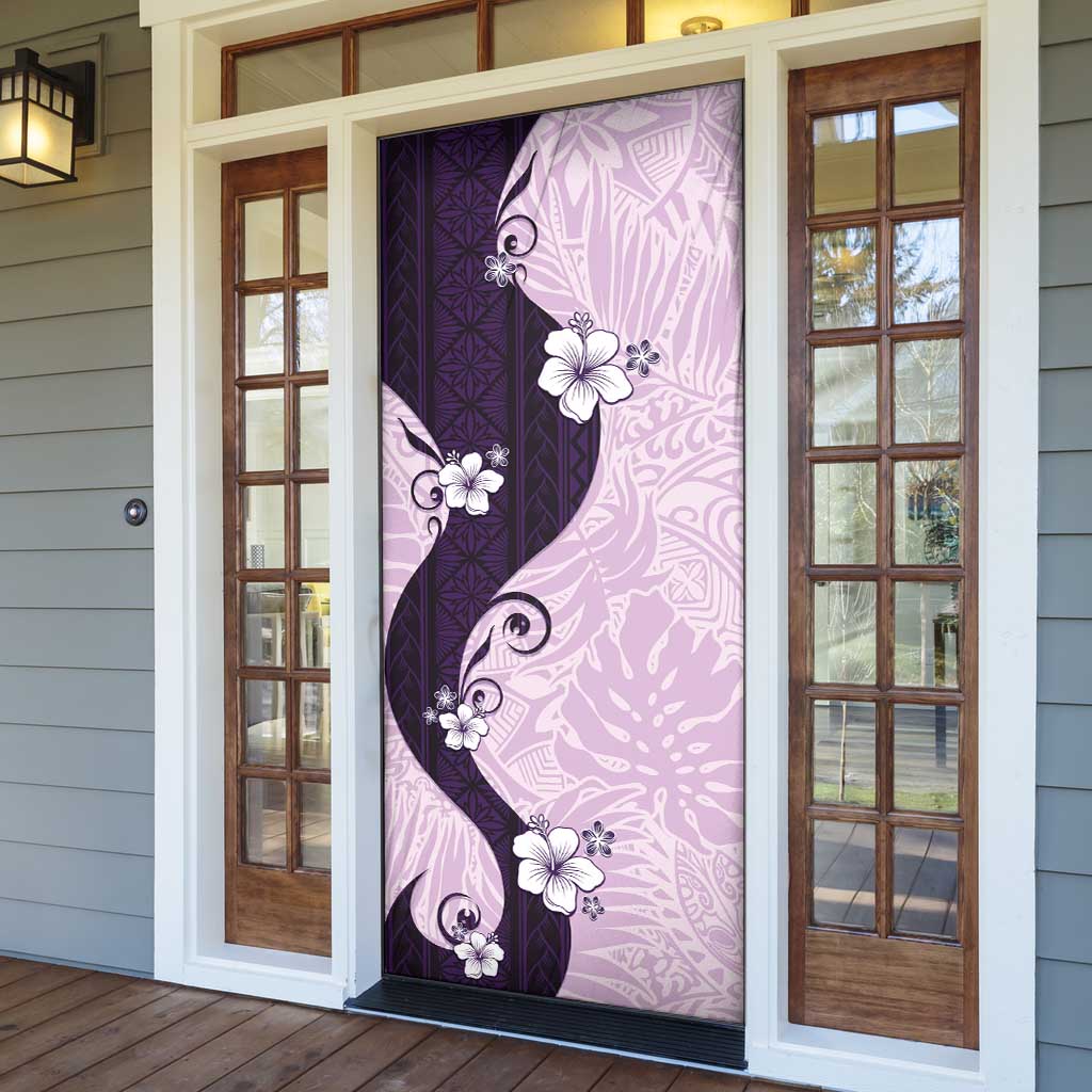Polynesia Hibiscus Door Cover Thistle Curve Motif LT05 - Polynesian Pride