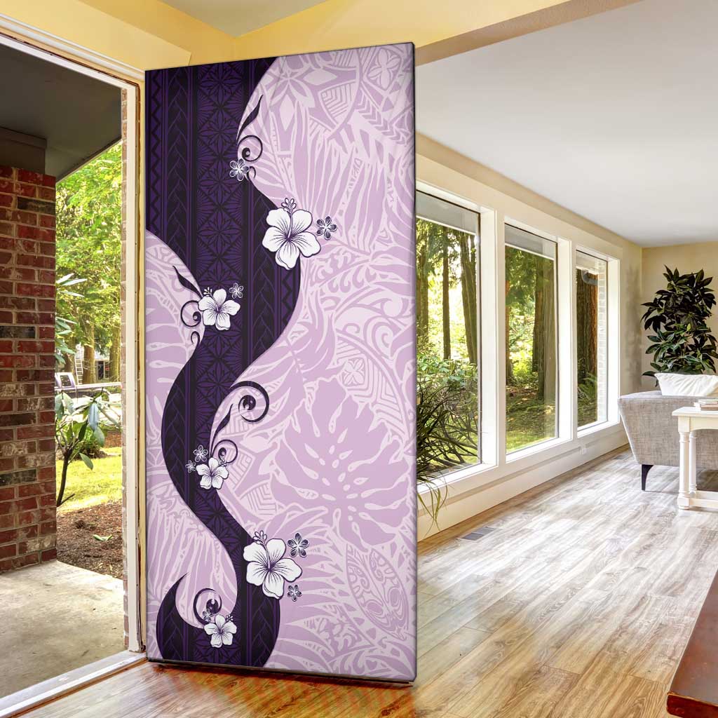 Polynesia Hibiscus Door Cover Thistle Curve Motif LT05 - Polynesian Pride