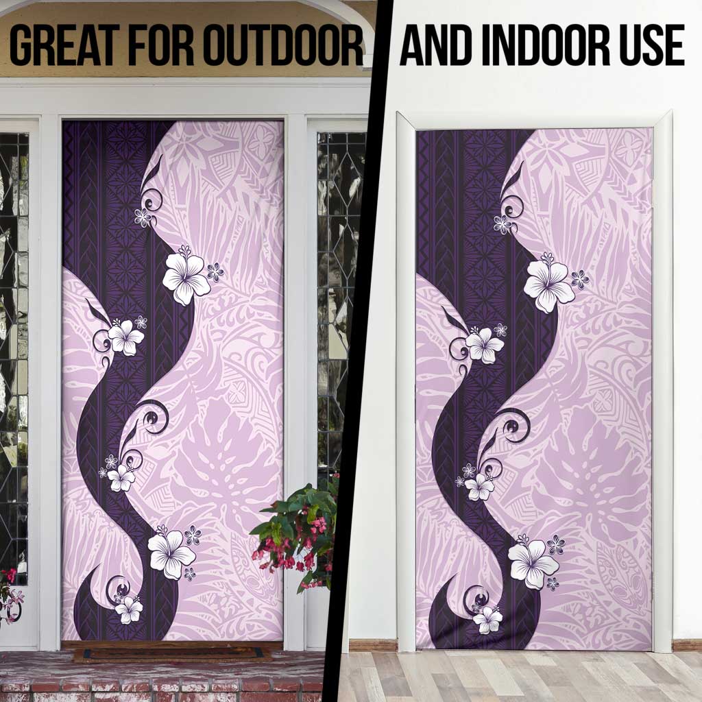 Polynesia Hibiscus Door Cover Thistle Curve Motif LT05 - Polynesian Pride
