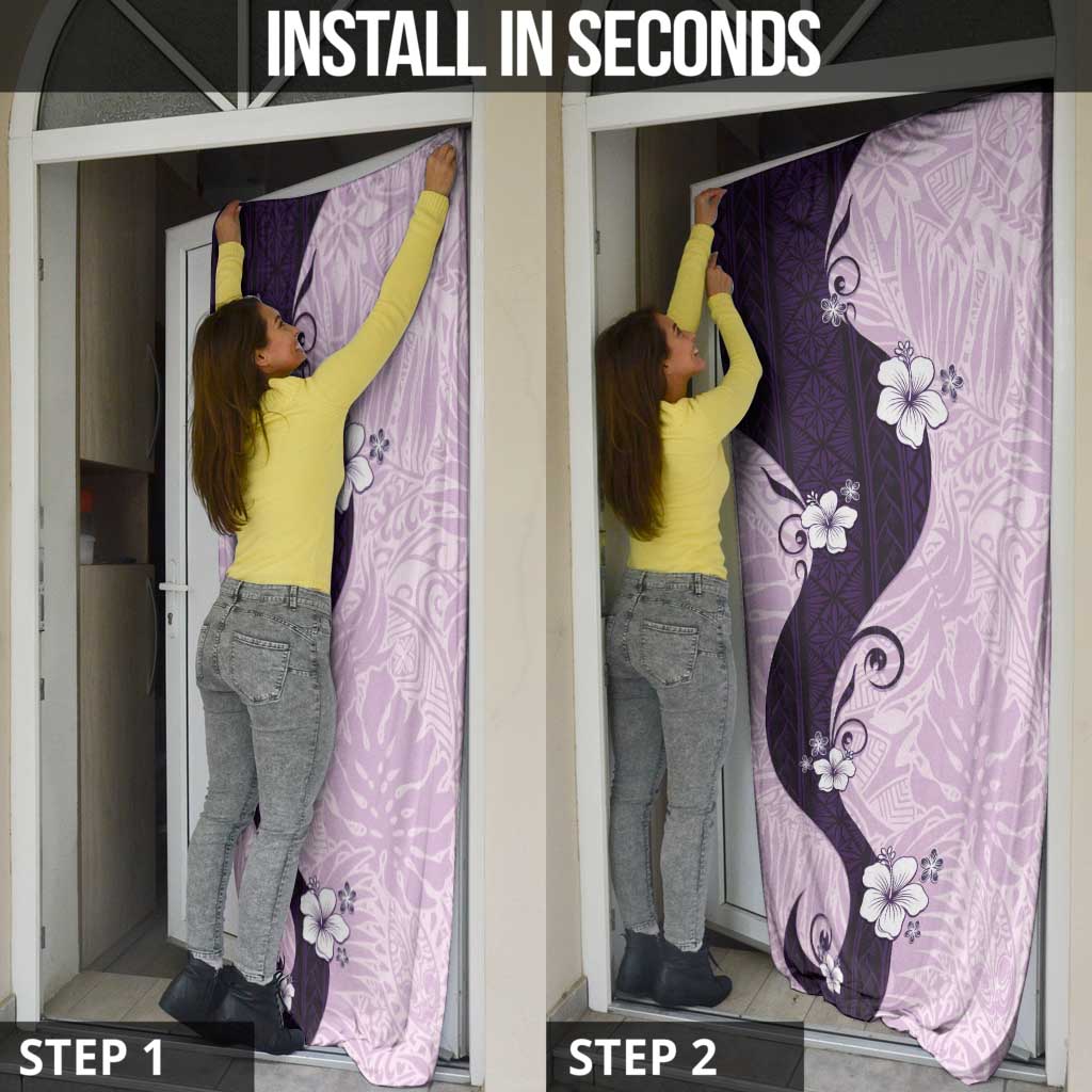 Polynesia Hibiscus Door Cover Thistle Curve Motif LT05 - Polynesian Pride