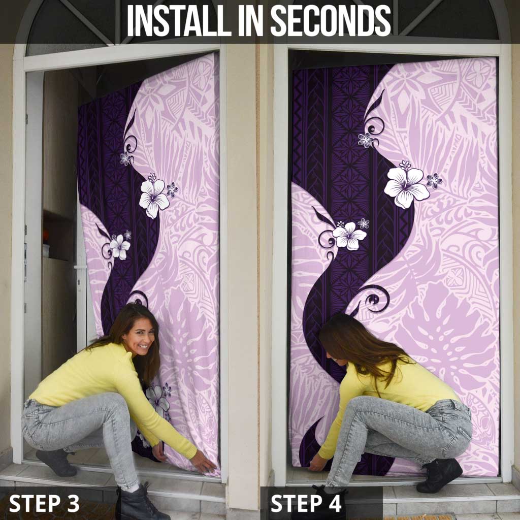 Polynesia Hibiscus Door Cover Thistle Curve Motif LT05 - Polynesian Pride