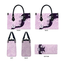 Polynesia Hibiscus Leather Bag Thistle Curve Motif LT05 - Polynesian Pride