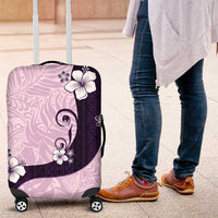 Polynesia Hibiscus Luggage Cover Thistle Curve Motif LT05 Purple - Polynesian Pride