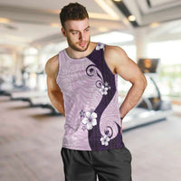 Polynesia Hibiscus Men Tank Top Thistle Curve Motif LT05 Purple - Polynesian Pride