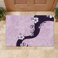 Polynesia Hibiscus Rubber Doormat Thistle Curve Motif LT05 Purple - Polynesian Pride