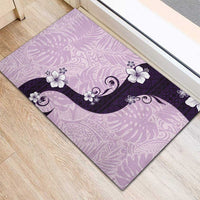 Polynesia Hibiscus Rubber Doormat Thistle Curve Motif LT05 - Polynesian Pride